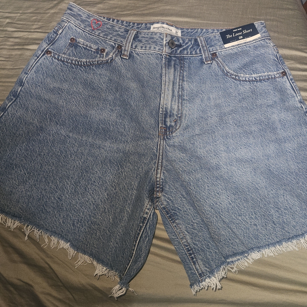 Abercrombie & Fitch Light Blue Denim Shorts